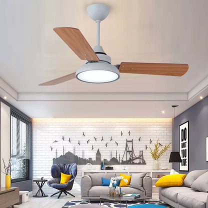 LED Modern style Wooden blades ceiling fan