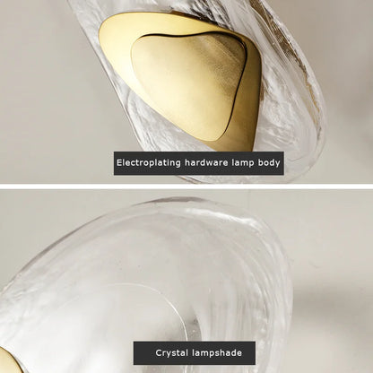 LED Postmodern Golden glass lampshade Sconce light