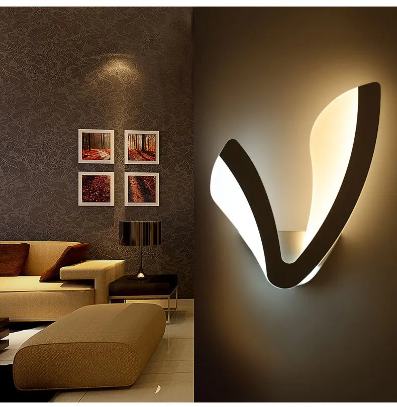 LED Acrylic V shape Sconce