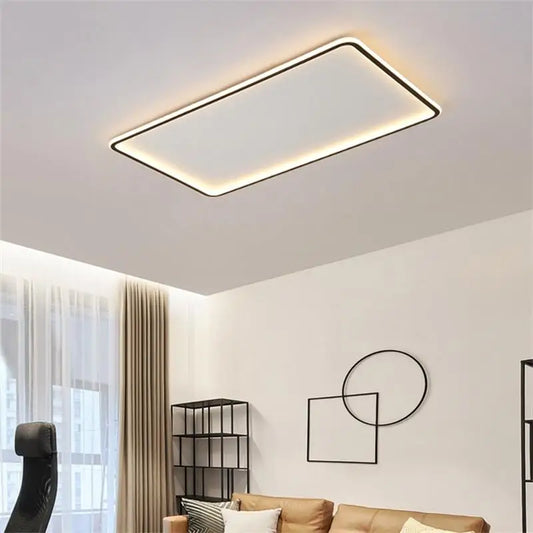 Luces De Techo Led modernas para sala De estar, dormitorio, sala De estudio, lámpara De Techo interior blanca y negra, lámpara De Techo regulable