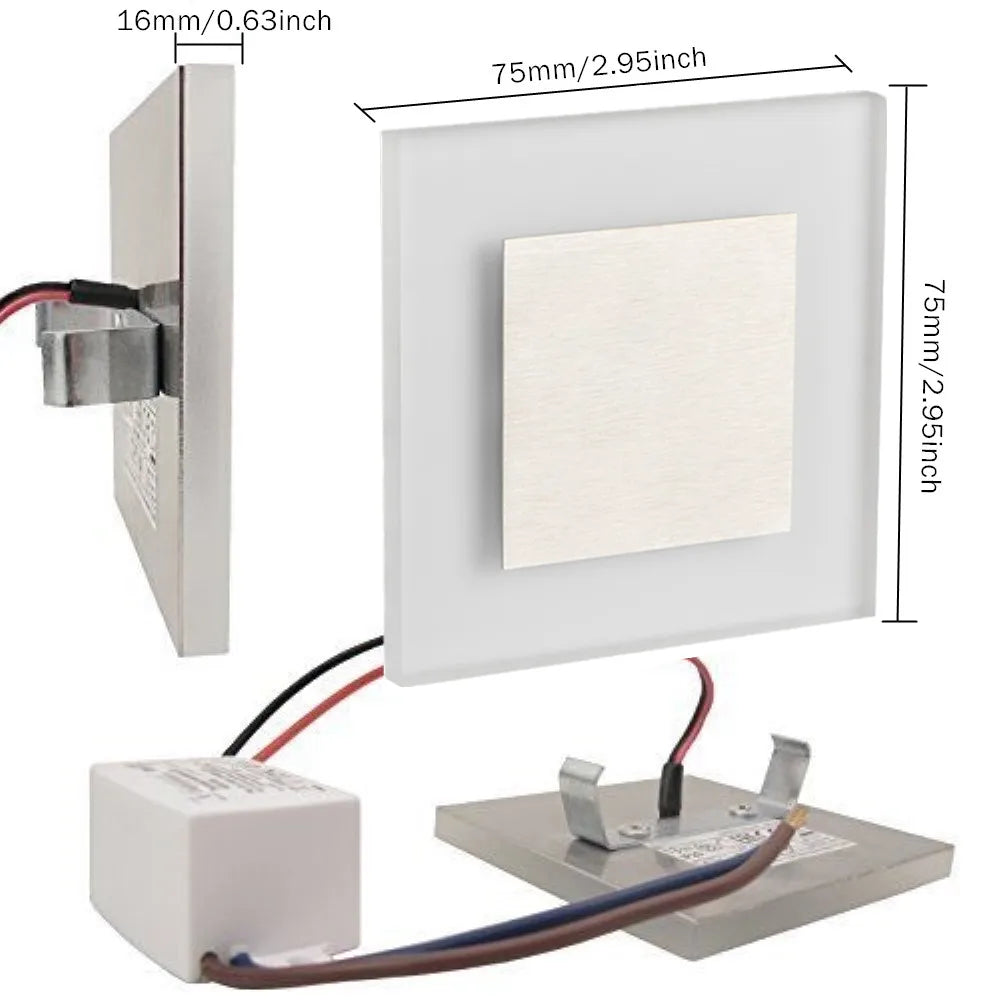 LED Acrylic Decor Recessed Wall Light