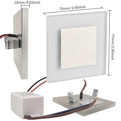 LED Acrylic Decor Recessed Wall Light