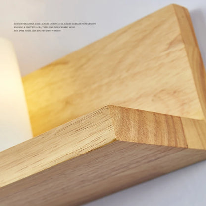 LED simple solid wood lighting