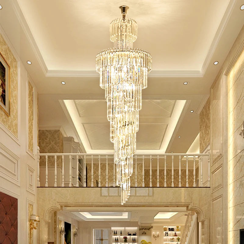Large Decorative High Ceilings Luxury Crystal Chandelier