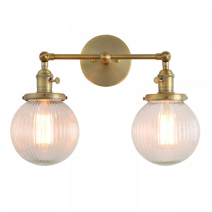 Vintage Double Head Globe Glass Sconces