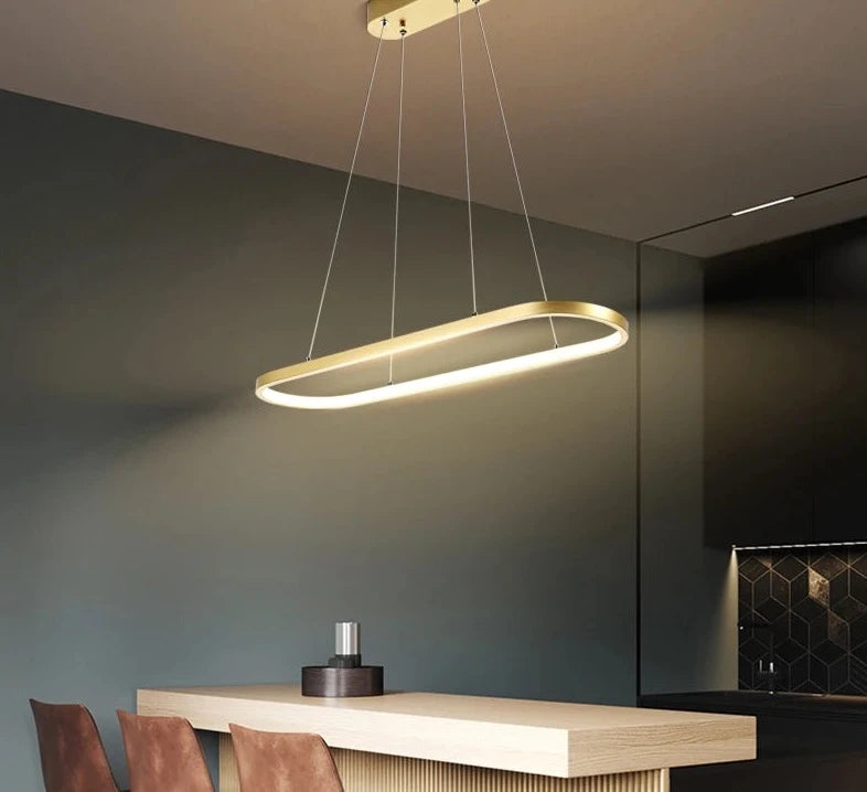 Rectangle Remote control Modern Led Pendant Light