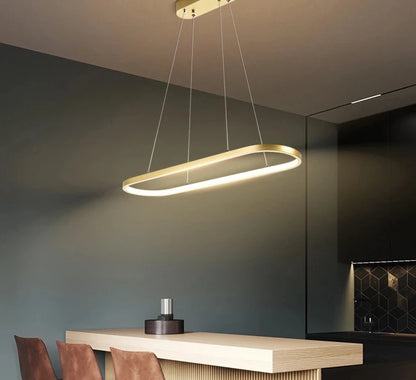 Rectangle Remote control Modern Led Pendant Light