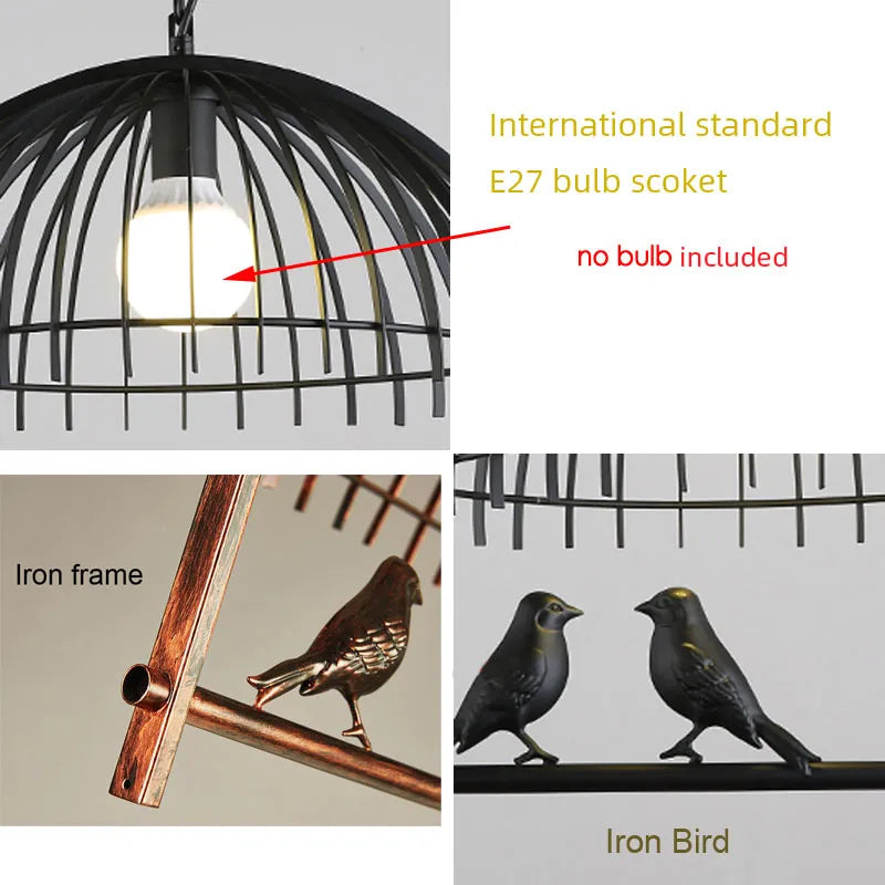 Nordic Bird cage pendent light