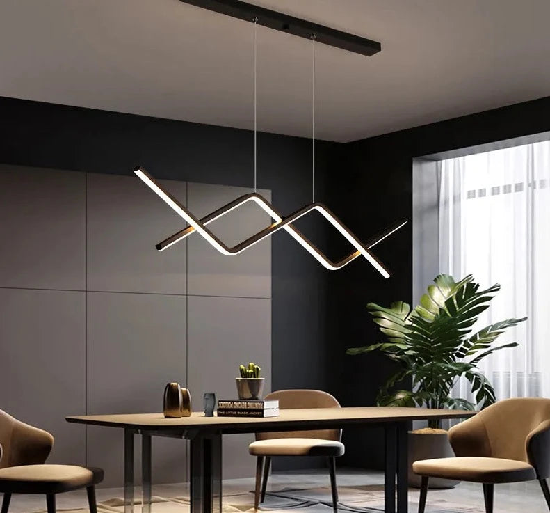 Luces colgantes LED modernas con control remoto para estudio, cocina, comedor, sala de estar, Lustre colgante, lámparas de interior, AC90-260V de entrada