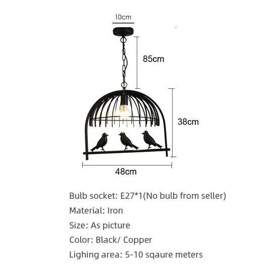 Nordic Bird cage pendent light