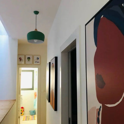 Luces colgantes minimalistas E27 pantalla de aluminio decoración lámpara colgante accesorios de iluminación diámetro 30cm