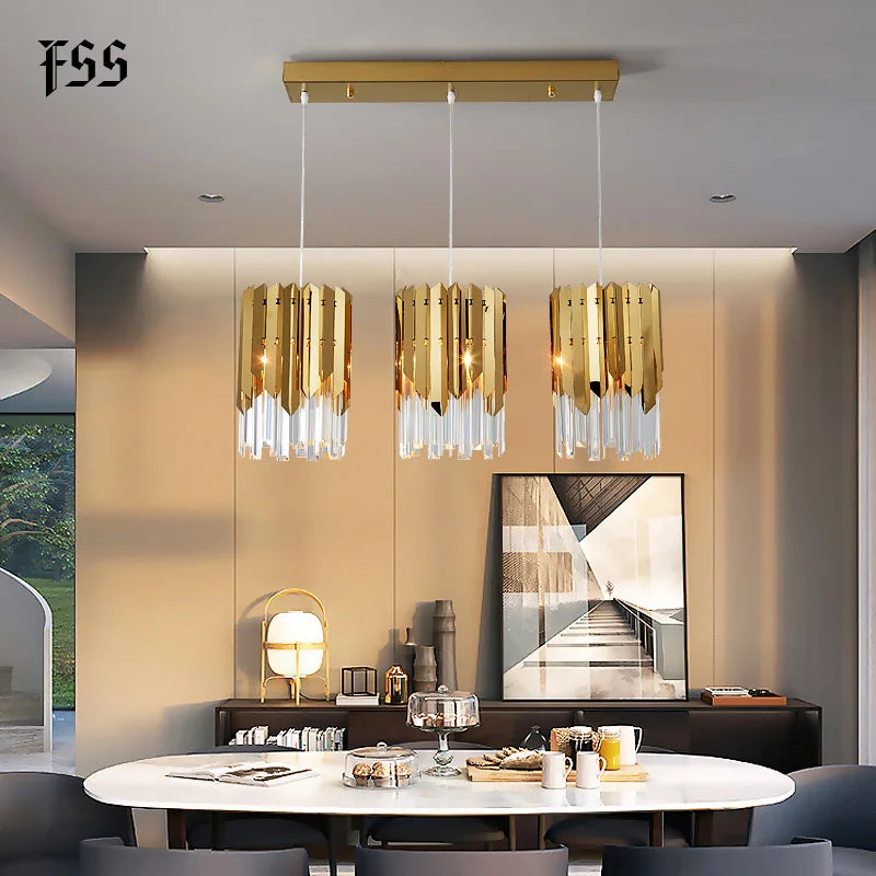 Gold Crystal Small Round Chandelier Lighting