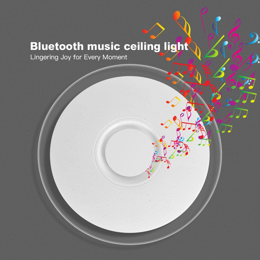 OFFDARKS luces de techo LED modernas iluminación del hogar 36W 48W 52W 72W APP Bluetooth música luz lámparas de dormitorio lámpara de techo inteligente