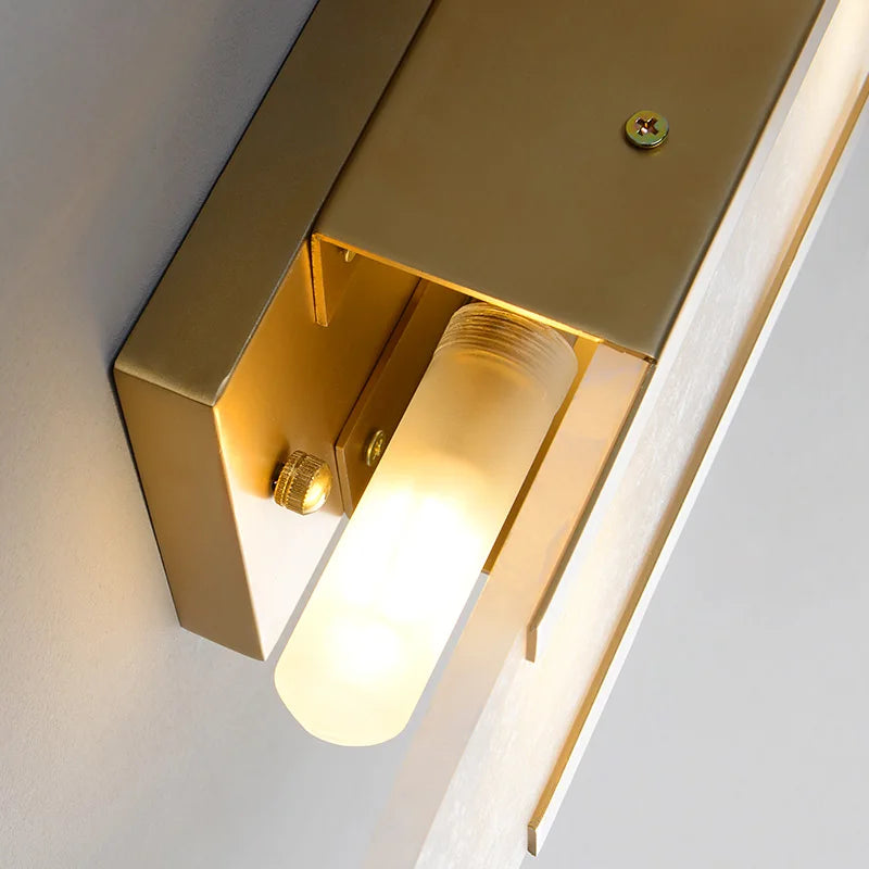 Natural marble sconce light