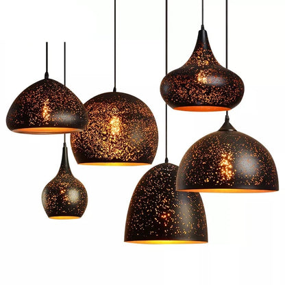 Nordic Porous Retro Etching Pendant Light