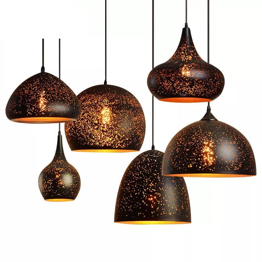 Nordic Porous Retro Etching Pendant Light