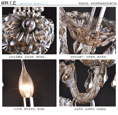 LED K9 transparent clear /cognic Crystal sconce candle design