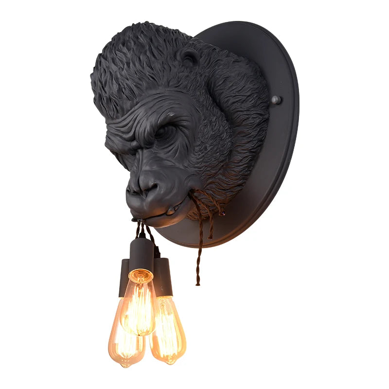 Nordic Resin Gorilla sconce light