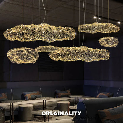 Nordic Art Hollow Cloud Design Pendant Lights