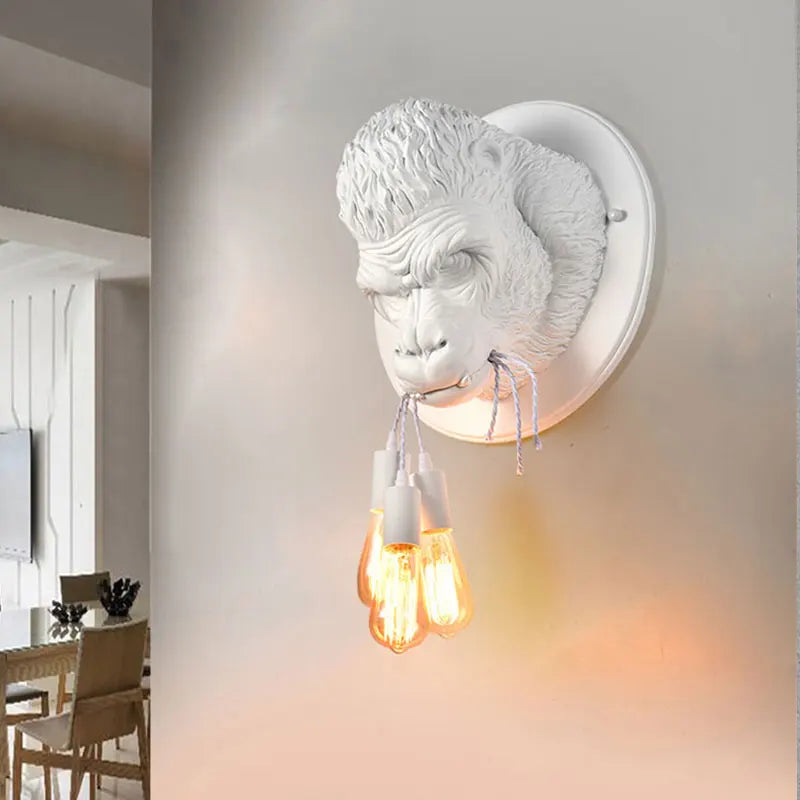 Nordic Resin Gorilla sconce light