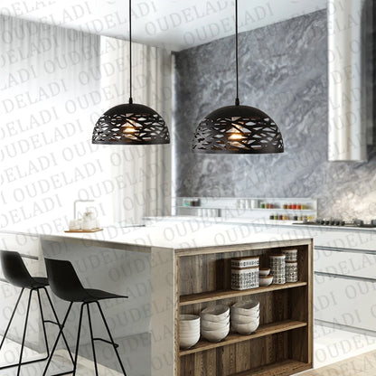 Led metal Hollow contemporary pendent light