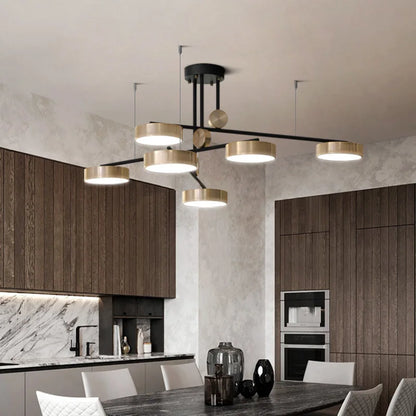 Post-modern golden Bright three color pendant light
