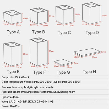 Brief acrylic creative combination of geometric LED ceiling lighting