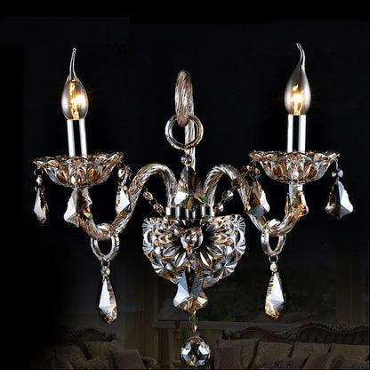 LED K9 transparent clear /cognic Crystal sconce candle design