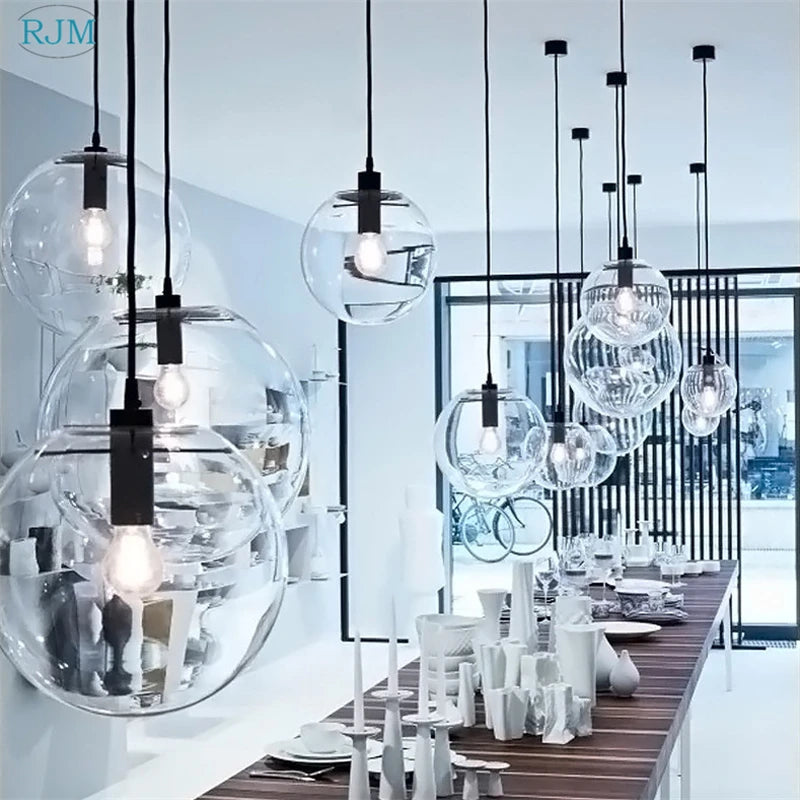 Nordic Modern Bubble Glass Pendant Light