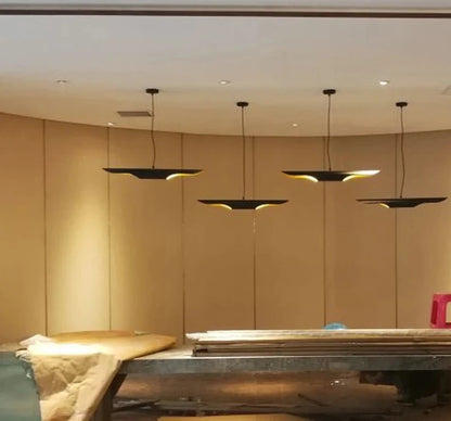 Delightful Coltrane modern loft LED gold black wing aluminum tube pendant light