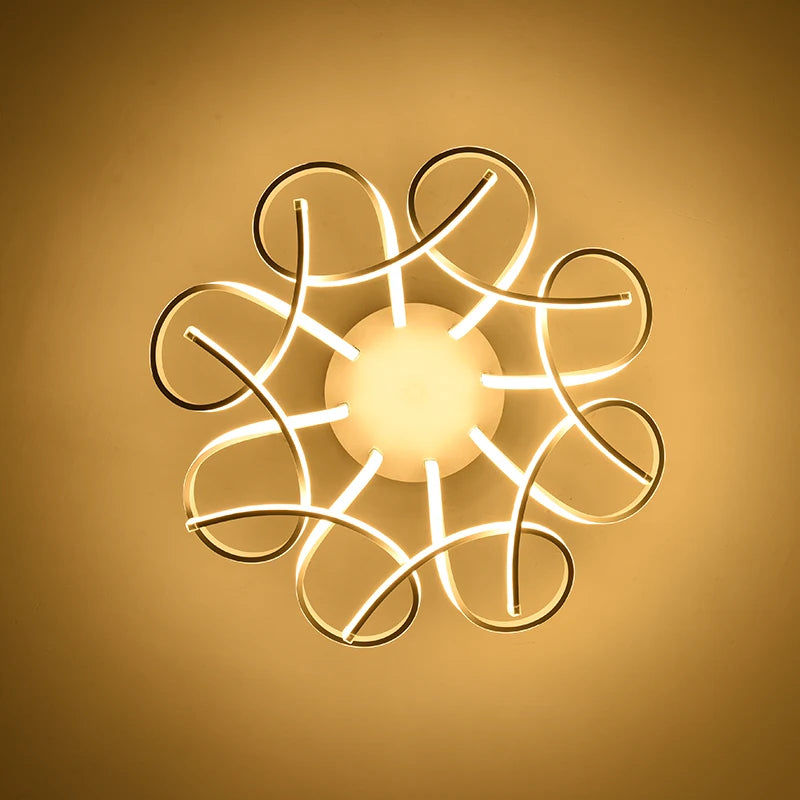 Luces de techo Led acrílicas modernas, lámpara de techo LED artística con aplicación remota para sala de estar, dormitorio, decoración del hogar, lampadario
