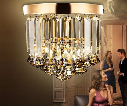 Luces de techo LED de cristal modernas para sala de estar candeeiro de teto para quarto lámpara de techo de cristal decoración del hogar