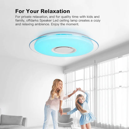 OFFDARKS luces de techo LED modernas iluminación del hogar 36W 48W 52W 72W APP Bluetooth música luz lámparas de dormitorio lámpara de techo inteligente