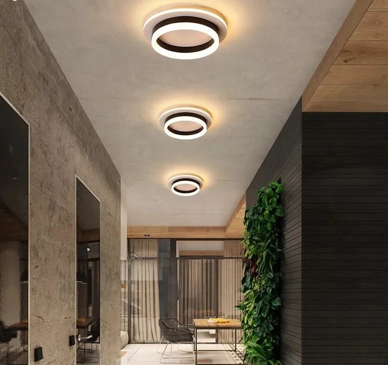 Luz LED de araña para pasillo, iluminación de techo acrílica montada en superficie, lámpara moderna de 20W, Lustres, Lampadario, AC85-260V