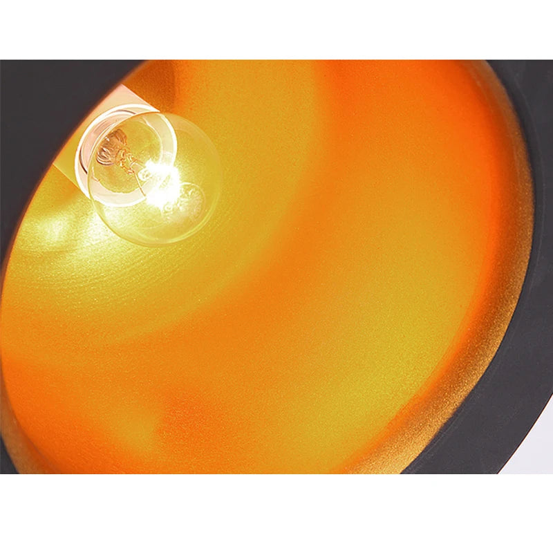 Lámpara colgante Retro Jazz Top Hat lámpara colgante de aluminio 110v 220v E27 exterior negro interior barra dorada mostrador dormitorio cafetería lámpara