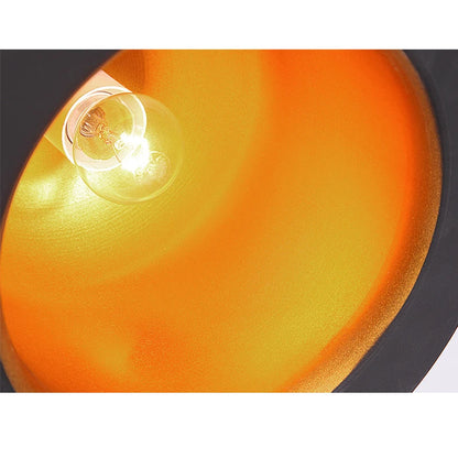 Lámpara colgante Retro Jazz Top Hat lámpara colgante de aluminio 110v 220v E27 exterior negro interior barra dorada mostrador dormitorio cafetería lámpara