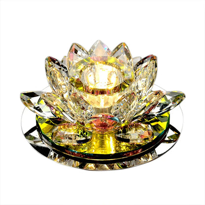 Pumpkin Lotus Crystal LED Ceiling Light