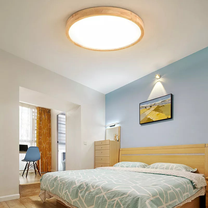 LED wood finish ceiling light