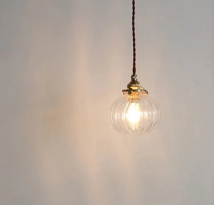 IWHD-lámpara colgante con bola de cristal nórdica, accesorios de iluminación para comedor, sala de estar, lámpara colgante clásica de cobre, iluminación para el hogar