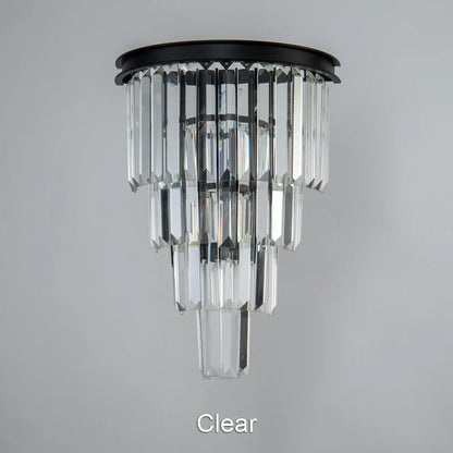 American  LED iron glass crystal scones light