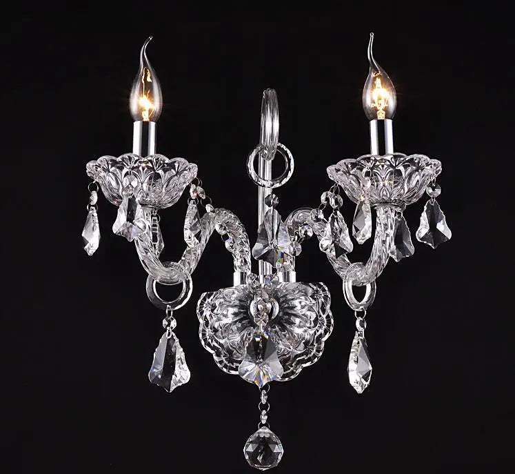 LED K9 transparent clear /cognic Crystal sconce candle design