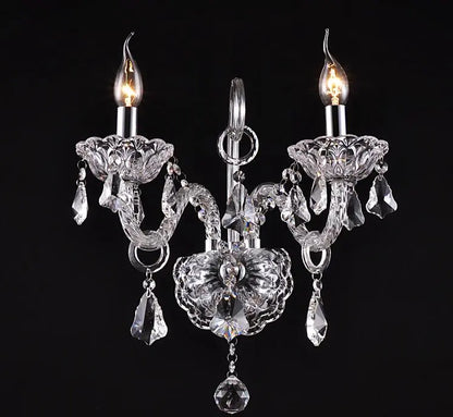 LED K9 transparent clear /cognic Crystal sconce candle design