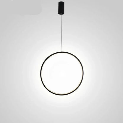 Dragonscence-lámparas de araña LED modernas, anillo redondo, lámpara colgante circular, iluminación para el hogar y la sala de estar, accesorio interior