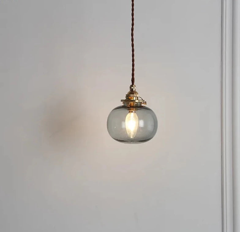 IWHD-lámpara colgante con bola de cristal nórdica, accesorios de iluminación para comedor, sala de estar, lámpara colgante clásica de cobre, iluminación para el hogar