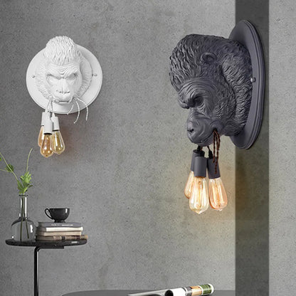 Nordic Resin Gorilla sconce light