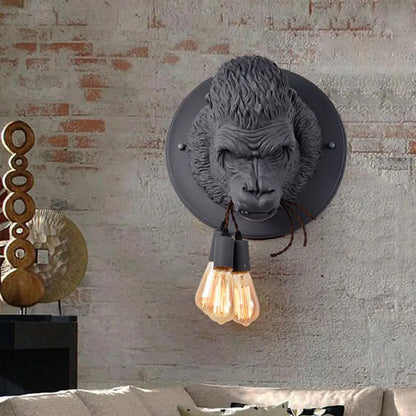 Nordic Resin Gorilla sconce light