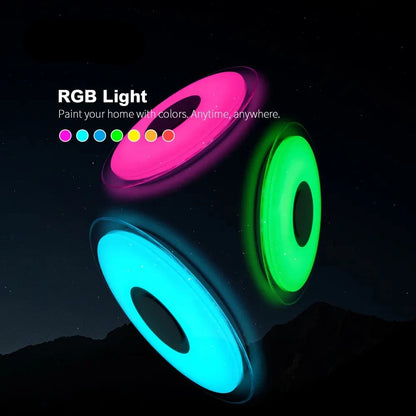 OFFDARKS luces de techo LED modernas iluminación del hogar 36W 48W 52W 72W APP Bluetooth música luz lámparas de dormitorio lámpara de techo inteligente