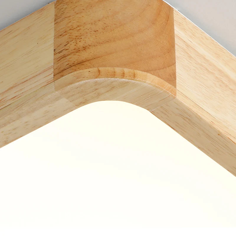 LED wood finish ceiling light