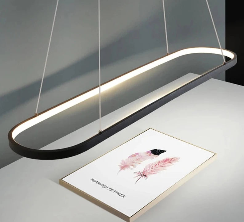 Rectangle Remote control Modern Led Pendant Light