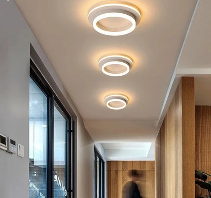 Luz LED de araña para pasillo, iluminación de techo acrílica montada en superficie, lámpara moderna de 20W, Lustres, Lampadario, AC85-260V